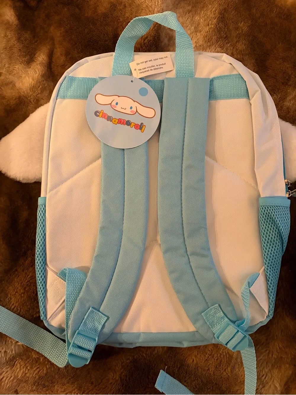 Sanrio Cinnamoroll Light Blue and White Plush-Ear Backpack